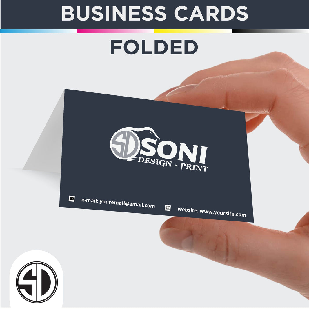 Folded - Business card 180x55mm